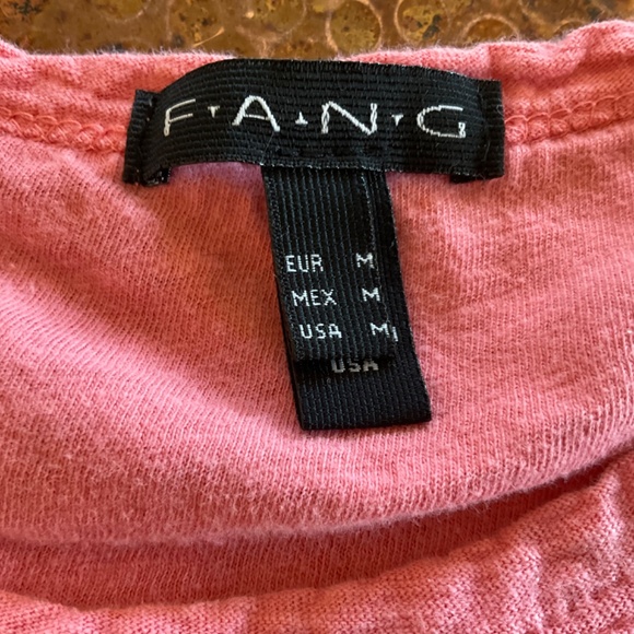 FANG Butterfly Short Sleeve Tee. Orangish-Pink. Size M - Picture 7 of 9